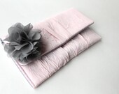 Clutch Purse, Blush Pink and Grey Bridesmaid Clutch, Wedding Clutch, Personalized