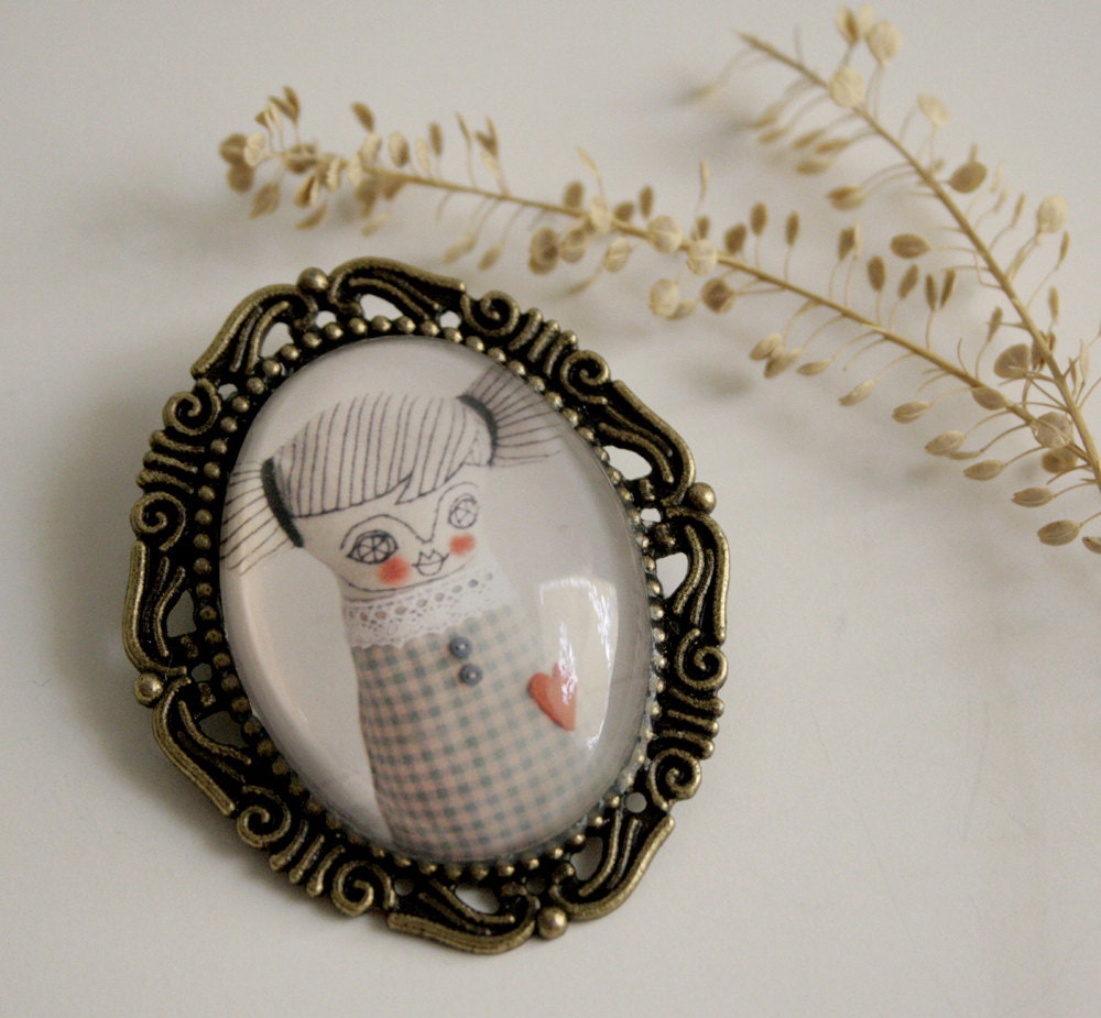 Brooch  - doll photography - jewelry