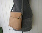 Day bag cinnamon canvas - eco vintage fabrics