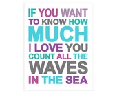 Children's Wall Art / Nursery Decor If You Want to Know How Much I Love You - 5x7 inch Poster Print