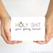 Funny Engagement Card. Bachelorette Card. You're Getting Married. Black, Yellow, White. Mature Folded Card.
