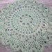Sage Green Patio Porch Cord Crochet Rug in 35" Round Pineapple Pattern