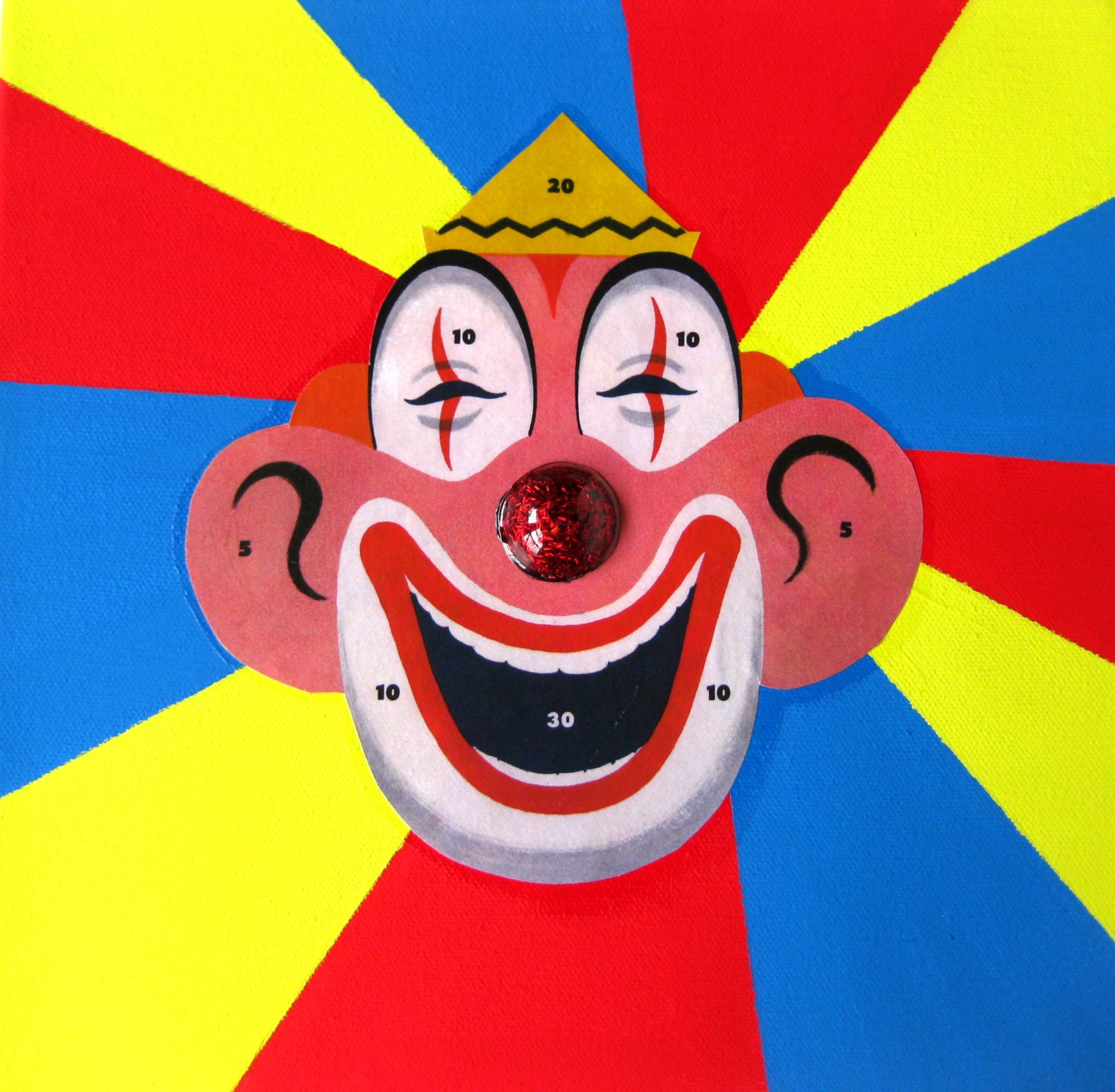 Clown Collage // Vintage Clown Art // Circus Home Decor