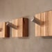 Single Modern Coat Hook in Reclaimed Laminated and Solid Woods