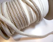 Silver Platinum Braided Lip Cord Trim 7/8 inch wide x 3 yards/ Craft Supplies/ Sewing Trim