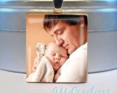 PERSONALIZED Custom Scrabble Tile Pendant WITH Your Graphic or Photo