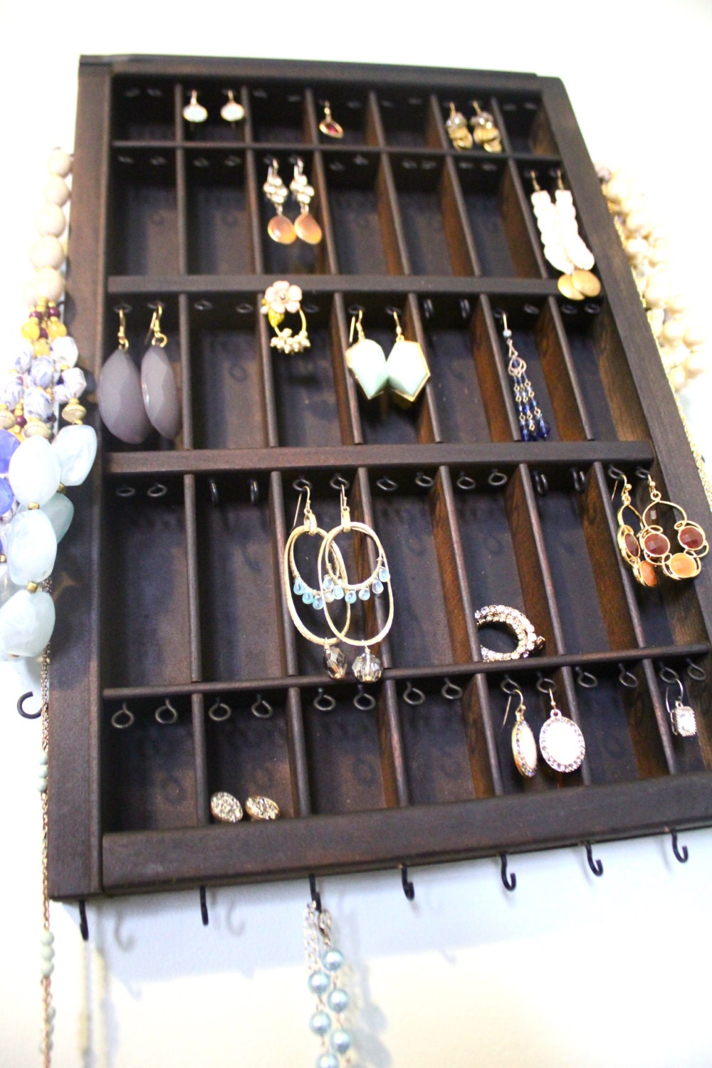 Jewelry Display Dark Wood