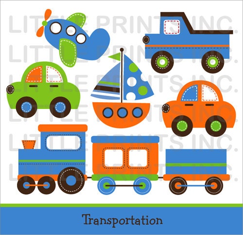 Transportation Clip Art INSTANT DOWNLOAD Il_170x135