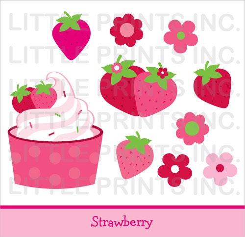 Strawberry Berry Clip Art INSTANT DOWNLOAD Il_570xn