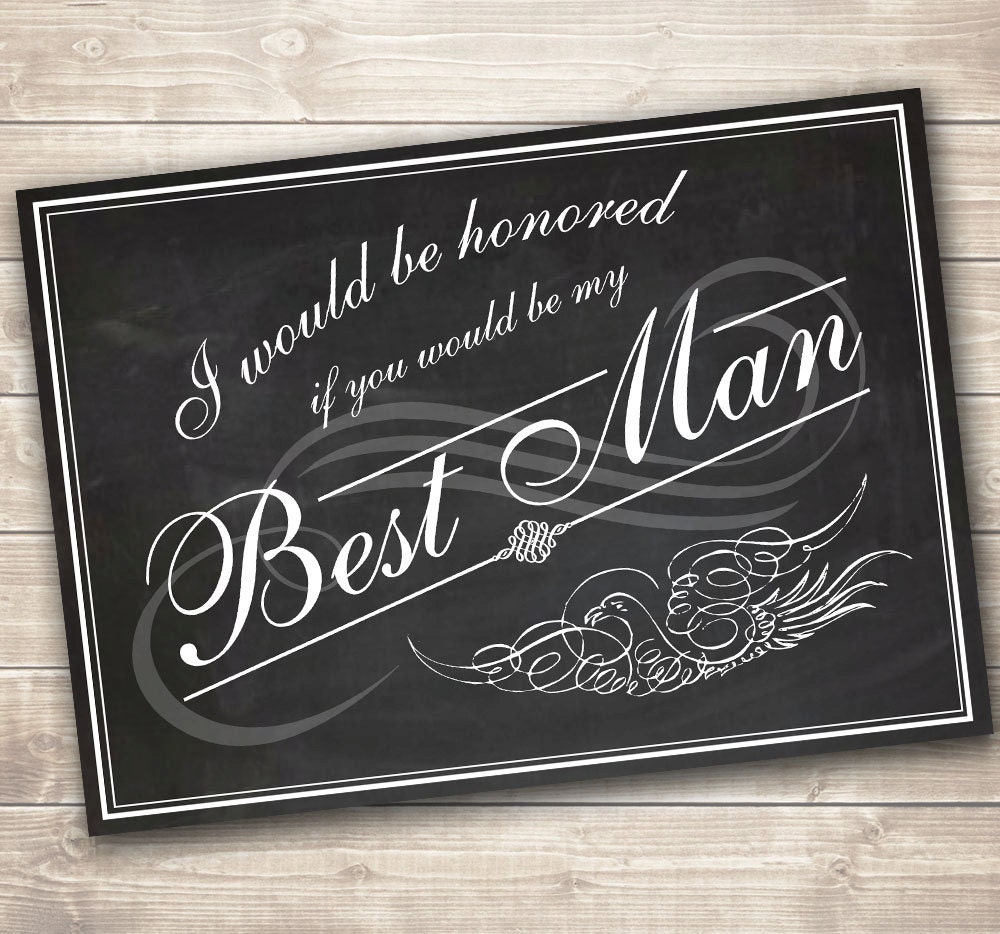Best Man Card- DIY - Digital File Print at Home