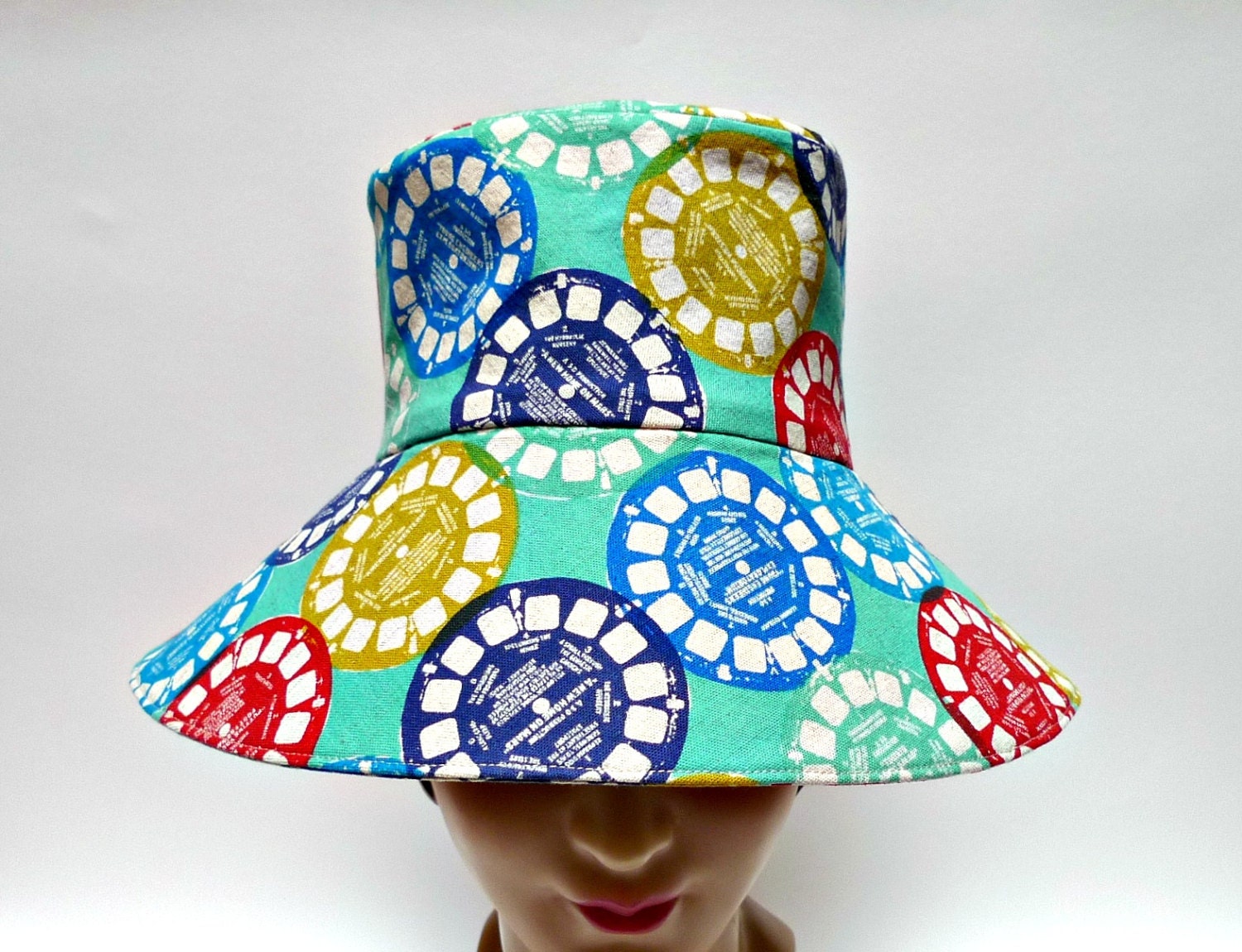 Women's Sun Hat - Viewfinder Cotton Canvas - Retro Sun Hat