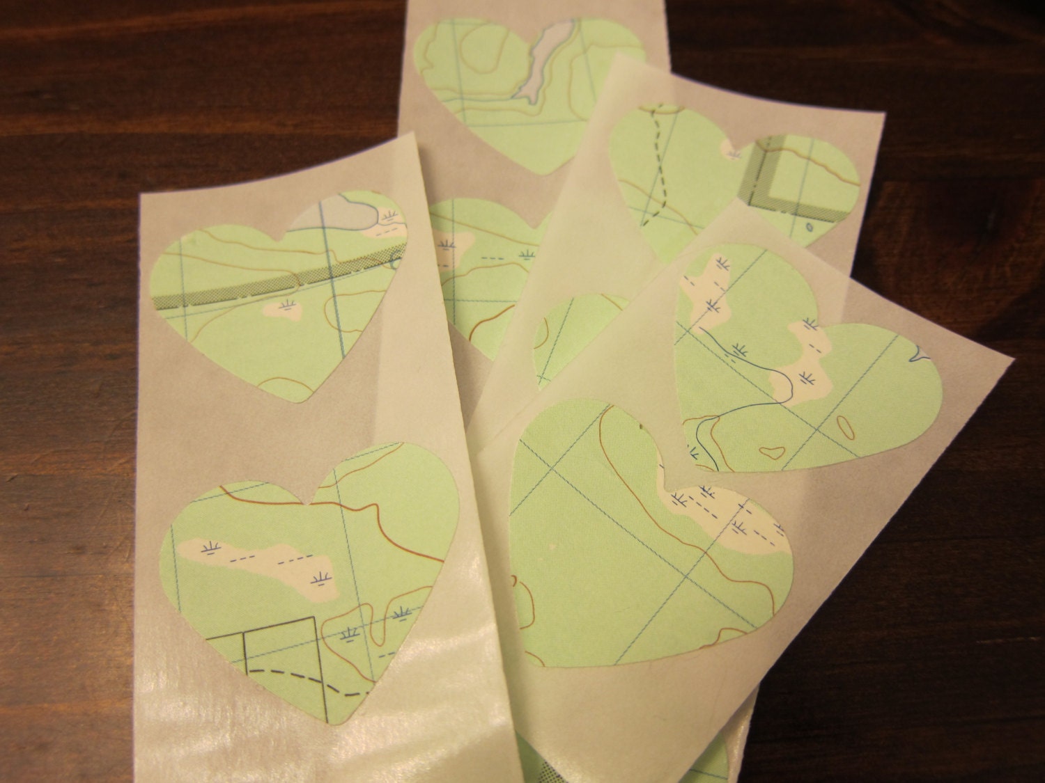 Topography Map Stickers from Vintage Map