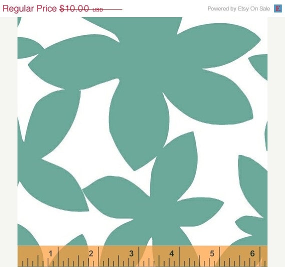 ON SALE Glimma---Marby in Jade---1 yard--Lotta Jansdotter for Windham Fabrics