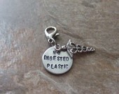 Personalized Medical Alert I.D.  - Handstamped Disc Caduceus Symbol Lobster Clasp Zipper Pull Backpack