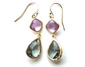 TenThings. SIENNA. orchid. grey. gold. earrings.