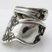Silver Art Nouveau Orange Blossom Size 8 Wrapped Style Wide Spoon Ring 1910 Floral