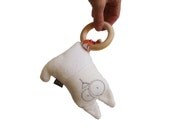 Kitten- Organic rattle-teething toy