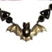 Steampunk goth  Jewelry - Necklace - Brass Bat - Designs Exclusively by CatherinetteRings