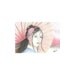 Original ACEO Japanese Geisha Color Pencil Drawing
