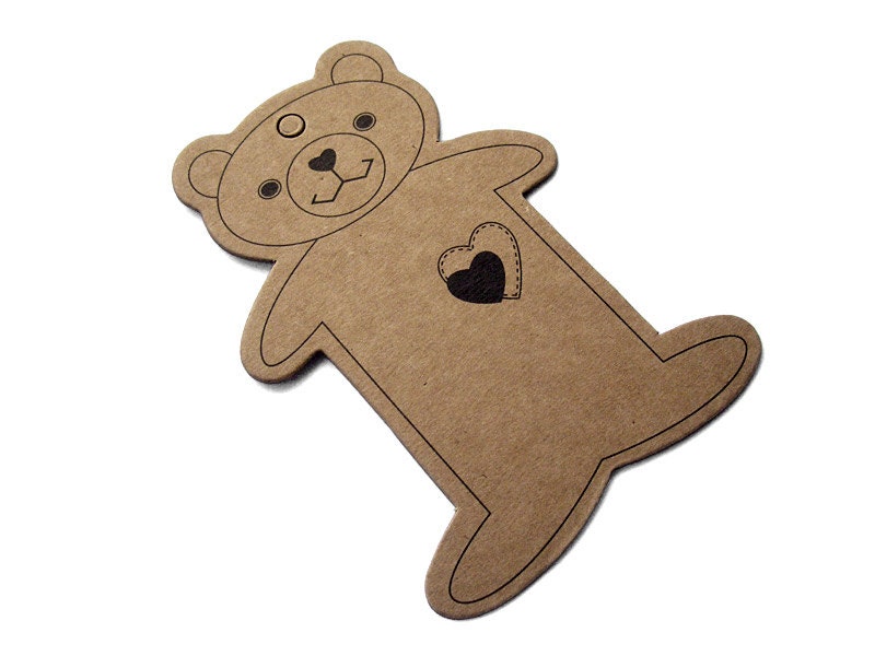 Set of 5pcs 8.5x11.7cm (bear 2) cardboard bobbins (S46.12)