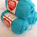 Red Heart Celebration Yarn, Aqua blue with Silver Metallic thread, worsted weight