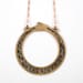 Large Ouroboros Bronze Etched Necklace, with Real Snake Shedding