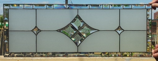 Stained glass Side Panels - "Beveled Stars II" (W-51)
