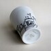 Black and White Cat on rooftop -  Handpainted Porcelain  Mug