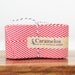 3 Yards of Red and White Chevron Stripe Twill ribbon
