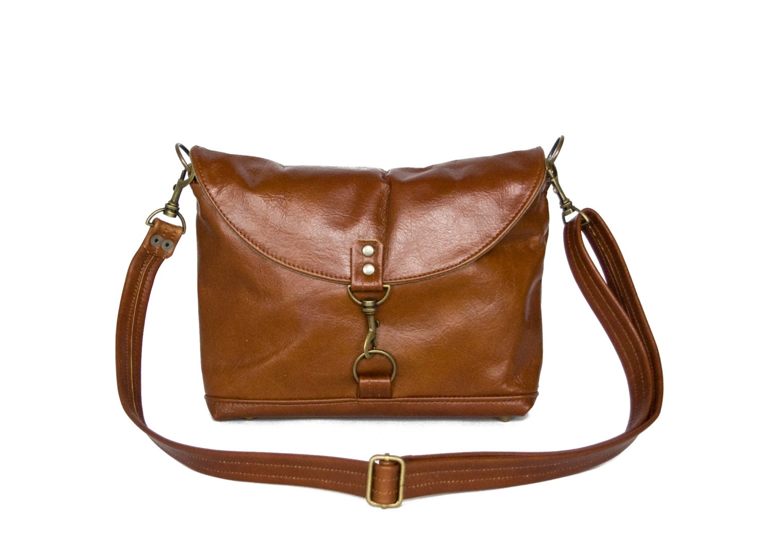Clutch in Arabian Spice Burnt Orange Leather - Made to Order