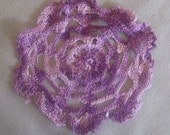 Vintage Linens - Small Purple Crochet Doily
