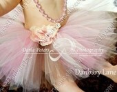 Pink Tutu only, Baby Girl Birthday dress up princess, newborn shower gift, photography prop, choose from 0,3,6,9,12,18,24 months -CREAM SODA