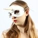 Unicorn leather mask in white