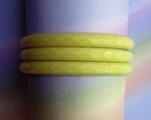 Vintage 60s Yellow Plastic Bangle Bracelets