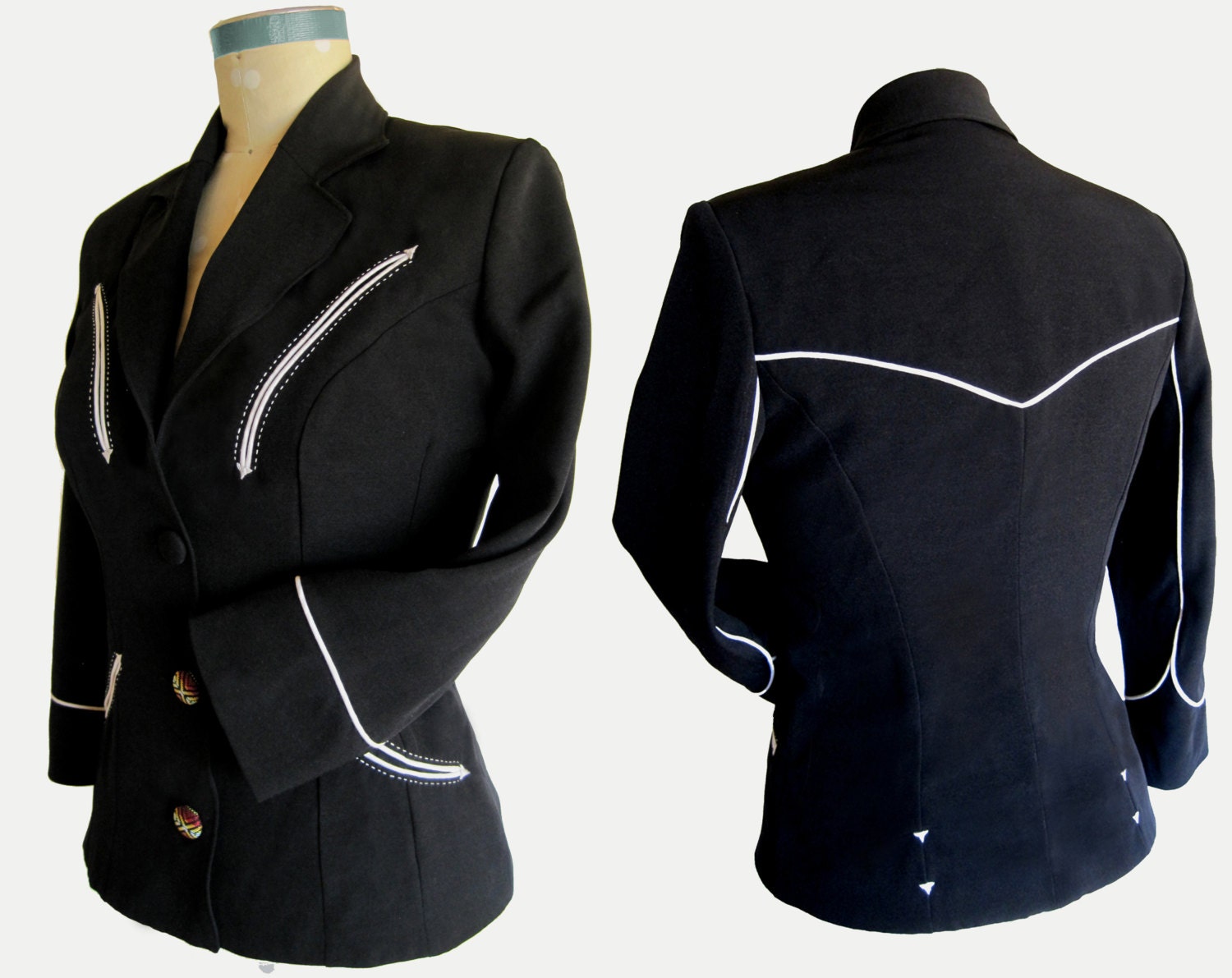 Broken Arrow Western Tailored Ladies Jacket Rodeo Queen Vintage Rockabilly Nudie Manuel Nashville Southwestern Blazer Treasure Detectives