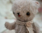 Ooak mohair artist bear - Mini Boo the Beige Baby Bear