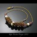 Netted Crystal Bead Necklace, Plum Purple, Beadweaving