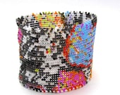 Thin Section No. 1 Beadwoven Cuff