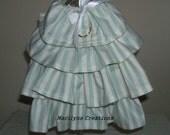 Small Striped Ruffles Harness Dog Dress Yorkie Poodle Chihuahua Small Dog