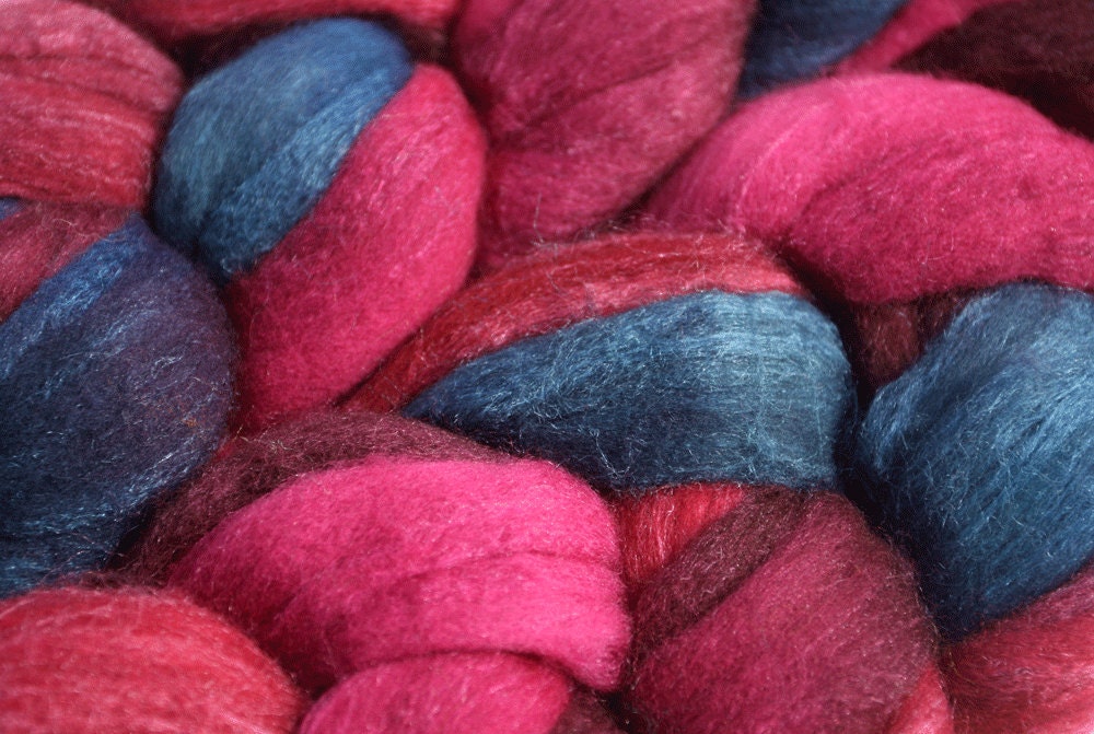 Merino -Tussah Silk Spinning Fiber - 'Sotar Rua'