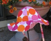 Little Girls Summer Hat Cotton Reversible