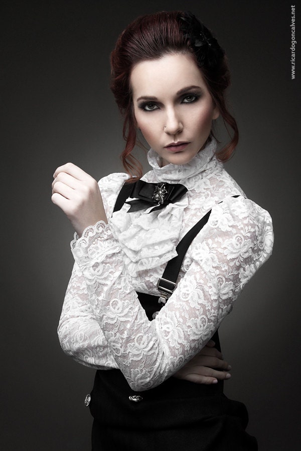 White Edwardian lace top