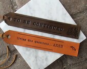 Make It Personal - Custom Leather Bookmarks - with latigo suede lacing