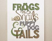 Frogs & Snails: 8x10 Archival Art Print
