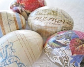 Rose Easter Eggs, Blue and Cream Easter Eggs, decoupage eggs, cottage style eggs, Victorian Easter Eggs