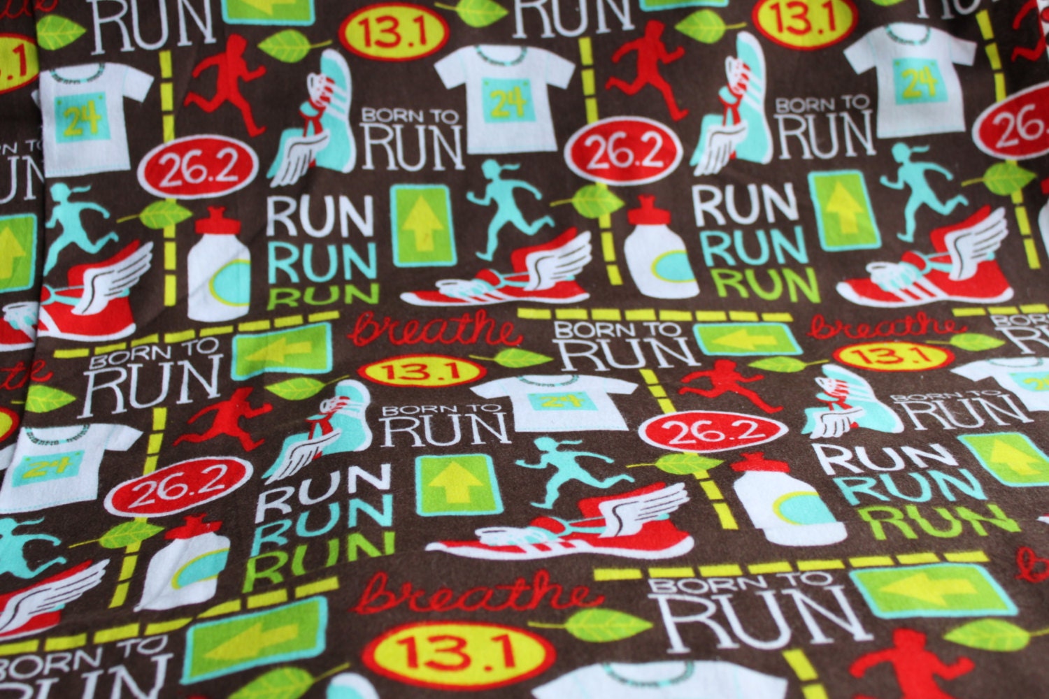 BENEFITTING BOSTON -- Flannel Pajama Pants-- Marathon and Half Marathon Runners -- Unisex Adults Sizes XS S M L
