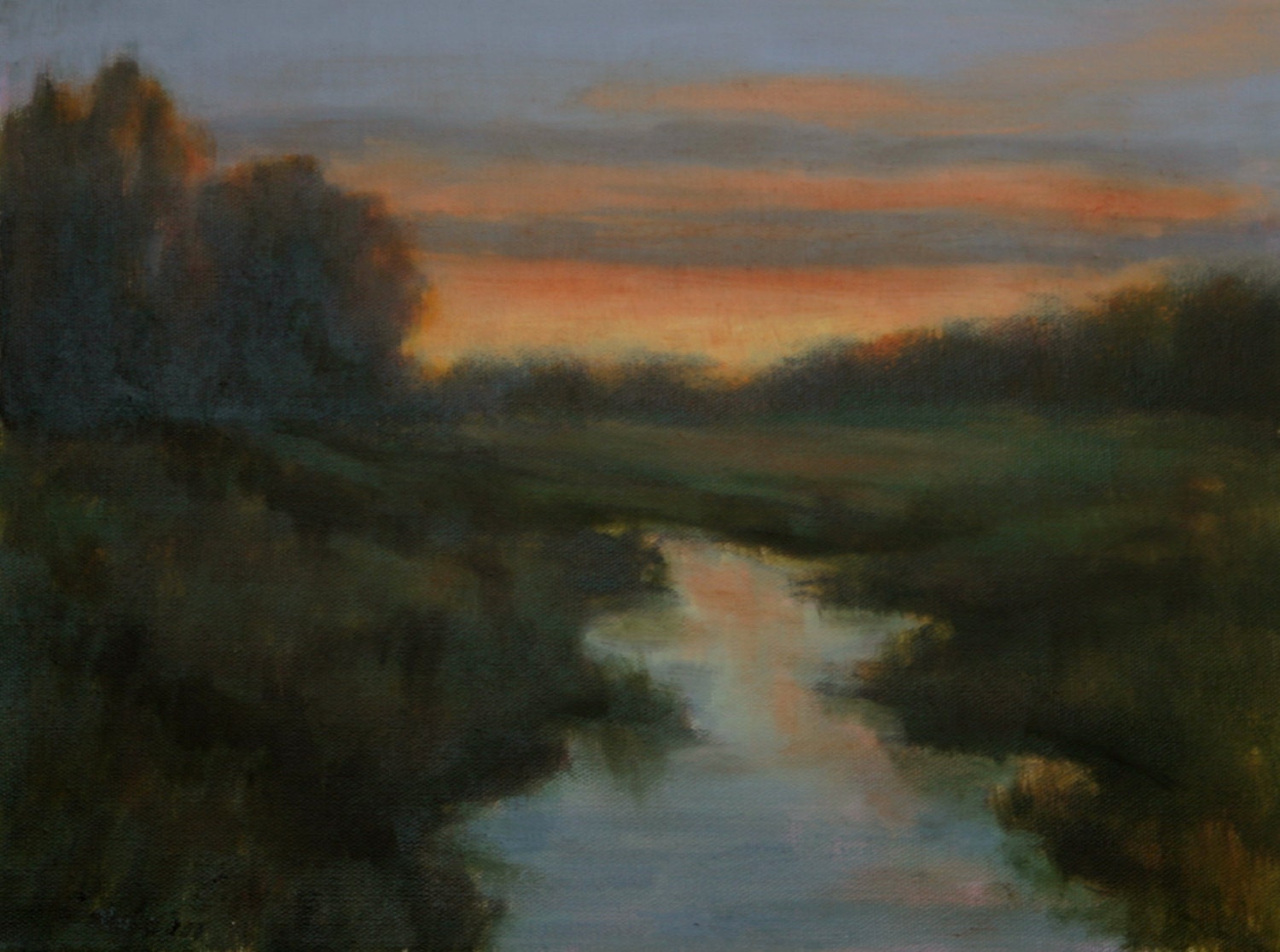 Oil Painting Landscape SWEET EVENING 12x16