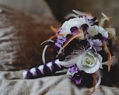 MARITIME MEMORIES Wedding Bouquet With Feather Accents