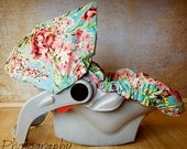 Infant Car Seat Cover Summer Love- ALL Cotton, no Minky