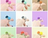 CUSTOM RINGS. Polymer Clay and Silver Stacking Rings. Handmade by Maria Goti Joyas